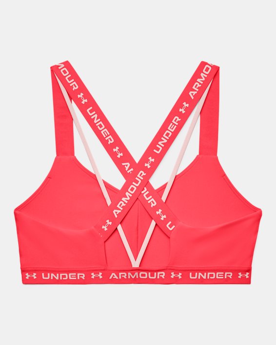 Women's UA Crossback Low Sports Bra, Red, pdpMainDesktop image number 9